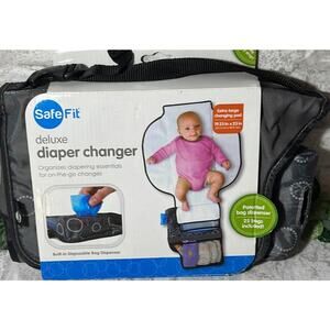 NEW Safe Fit Anti-Microbial Diaper Changing Pad with bag dispenser and bags